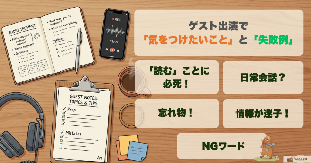 ゲスト出演で気をつけたい失敗例と対策5選